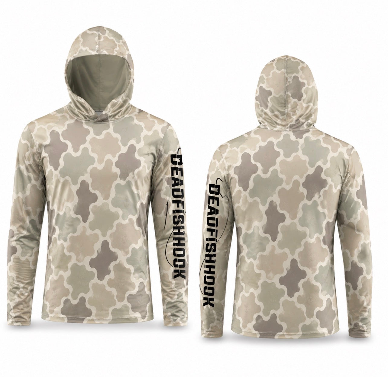 Deadfishhook Backwater Duck Camo Hooded Performance Shirt