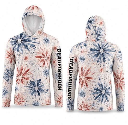Deadfishhook Freedom Burst Hooded Performance Shirt