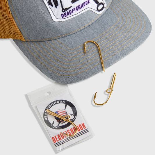 Dead Fish Hook gold fish hooks accessories for hats and caps 